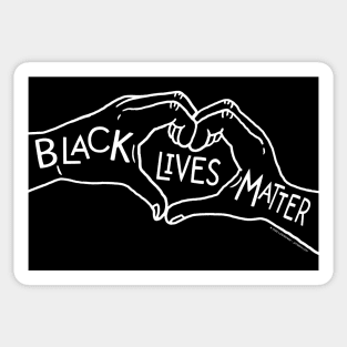 Black Lives Matters Heart Hand line Sticker